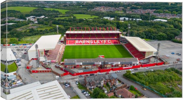 Oakwell Stadium Barnsley Canvas Print by Apollo Aerial Photography