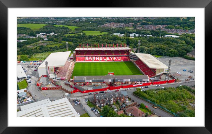 Oakwell Stadium Barnsley Framed Mounted Print by Apollo Aerial Photography