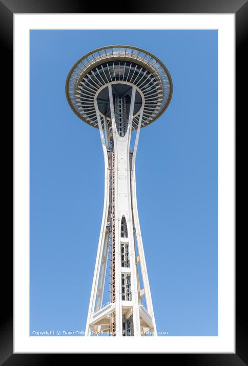 The Space Needle from Seattle Center. , Seattle, Washington, USA Framed Mounted Print by Dave Collins