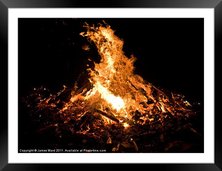 Dancing Fire Framed Mounted Print by James Ward