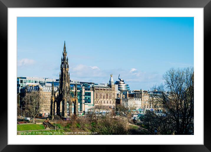 Edinburgh Prince's Street Framed Mounted Print by RJW Images
