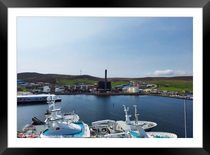 scotland holmsgarth May 21, 2023 Holmsgarth Port and Harbor: Architectural Beauty in a Sea of Tranquility Framed Mounted Print by Anish Punchayil Sukumaran