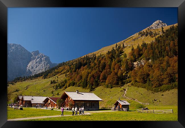 Fall colors in the alps Framed Print by Thomas Schaeffer