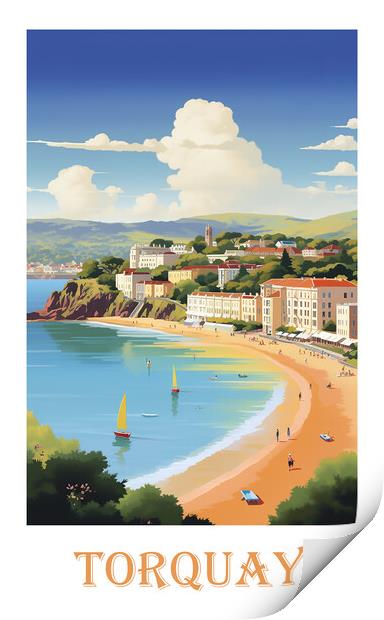 Torquay Travel Poster Print by Steve Smith