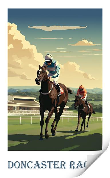 Doncaster Races Travel Poster Print by Steve Smith