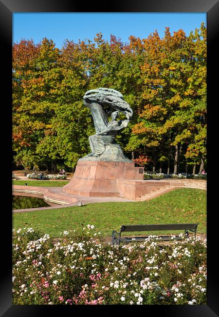  Frederic Chopin Monument In Warsaw Framed Print by Artur Bogacki