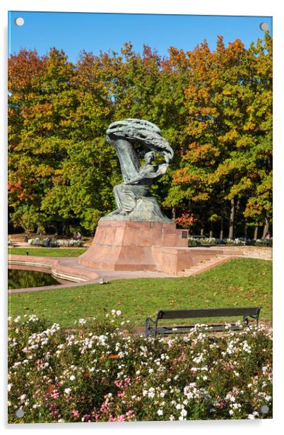  Frederic Chopin Monument In Warsaw Acrylic by Artur Bogacki