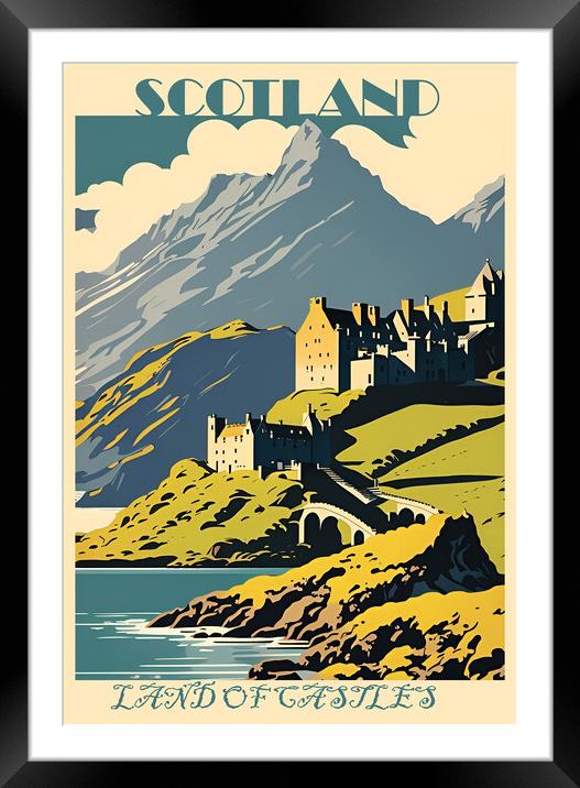 Scotland Vintage Travel Poster   Framed Mounted Print by Picture Wizard