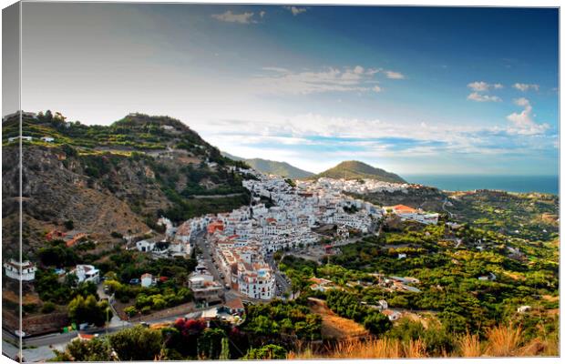 'Andalusian Charm: Frigiliana, Costa Del Sol' Canvas Print by Andy Evans Photos