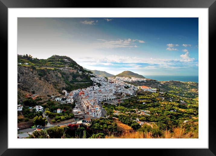 'Andalusian Charm: Frigiliana, Costa Del Sol' Framed Mounted Print by Andy Evans Photos