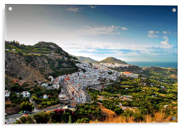 'Andalusian Charm: Frigiliana, Costa Del Sol' Acrylic by Andy Evans Photos