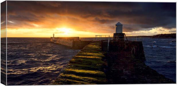 Pittenweem Harbour Sunset Canvas Print by Anthony McGeever