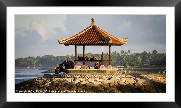 Locals Relaxing in Bali Framed Mounted Print by Phil Parker