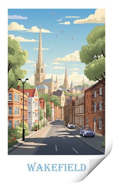 Wakefield Travel Poster Print by Steve Smith