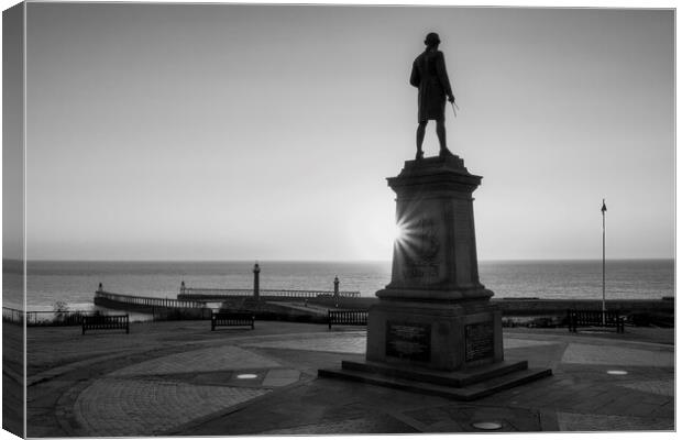 Whitby Black and White Canvas Print by Tim Hill