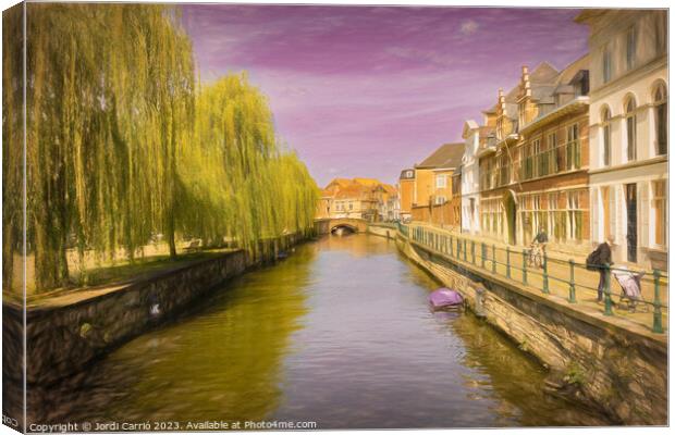 Twilight in Ghent - CR2304-9068-ABS Canvas Print by Jordi Carrio
