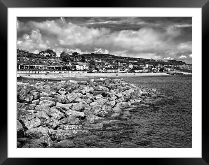 Lyme Regis from North Wall   Framed Mounted Print by Darren Galpin