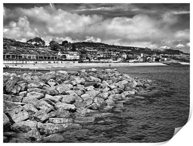 Lyme Regis from North Wall   Print by Darren Galpin