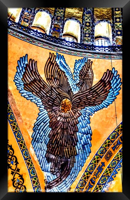 Angel Mosaic Dome Hagia Sophia Basilica Istanbul Turkey Framed Print by William Perry