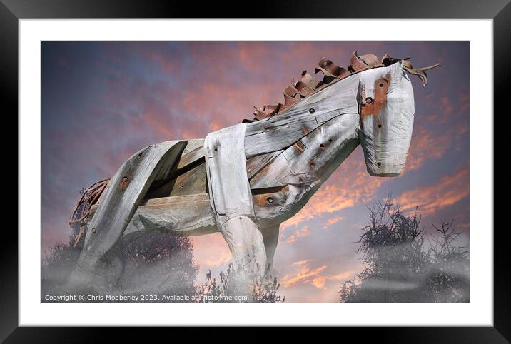 Shire Horse Sculpture Framed Mounted Print by Chris Mobberley