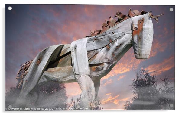 Shire Horse Sculpture Acrylic by Chris Mobberley