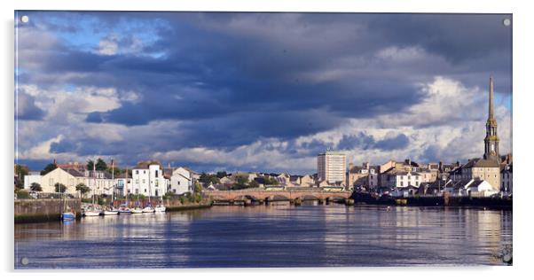 River Ayr and Ayr town scene Acrylic by Allan Durward Photography