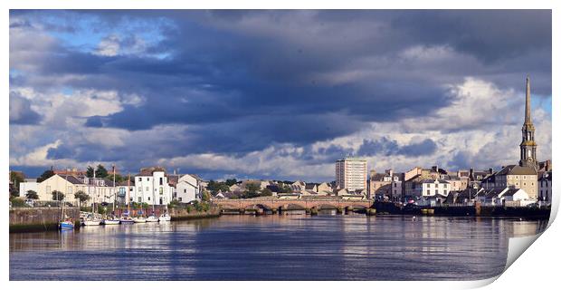 River Ayr and Ayr town scene Print by Allan Durward Photography