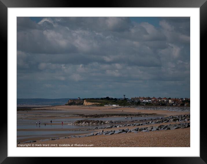 Low Tide Walk to Galley Hill. Framed Mounted Print by Mark Ward
