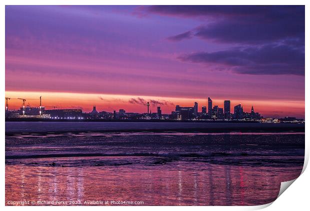 Liverpool cityscape Print by Richard Perks