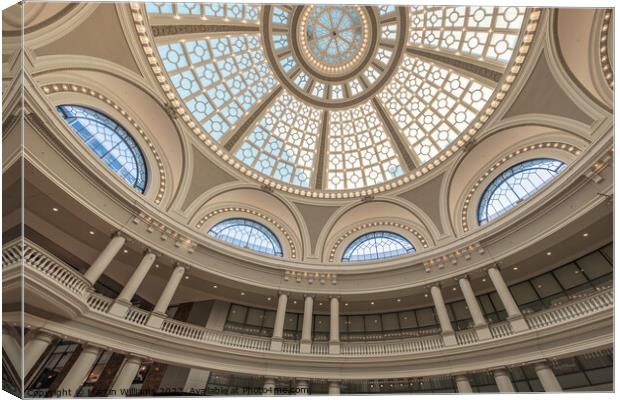 Dome level at Westfield shopping mall, San Francisco Canvas Print by Martin Williams