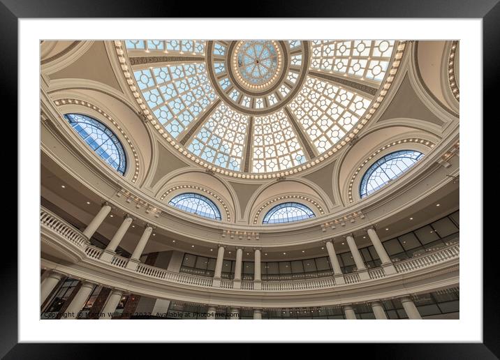 Dome level at Westfield shopping mall, San Francisco Framed Mounted Print by Martin Williams