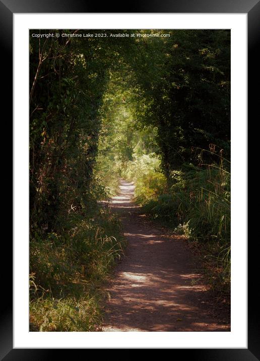 A Walk In Natures Pleasant Green Framed Mounted Print by Christine Lake