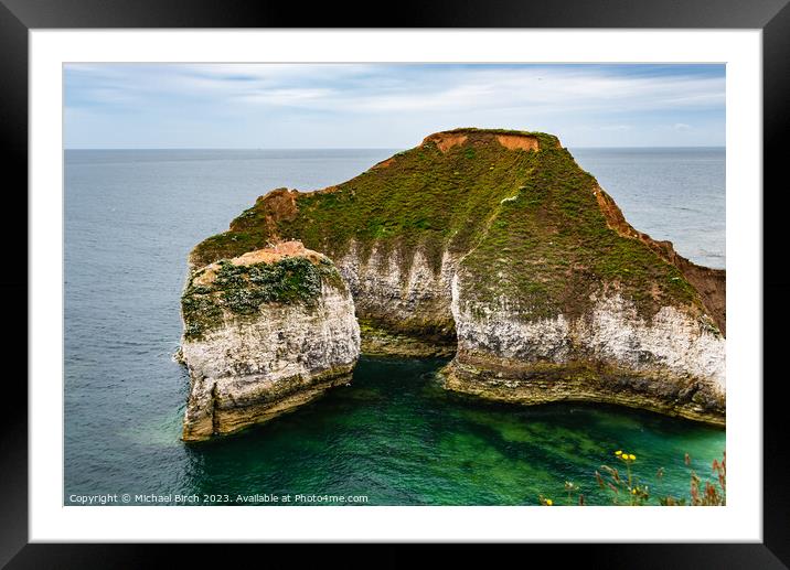 Flamborough Head Coastal Cliffs Framed Mounted Print by Michael Birch