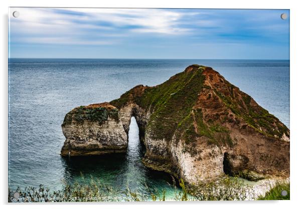 Flamborough Head Cliff at Dusk Acrylic by Michael Birch