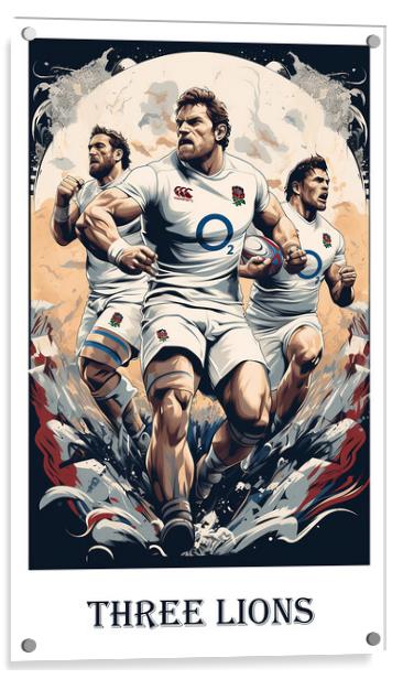 Three Lions Poster Acrylic by Steve Smith