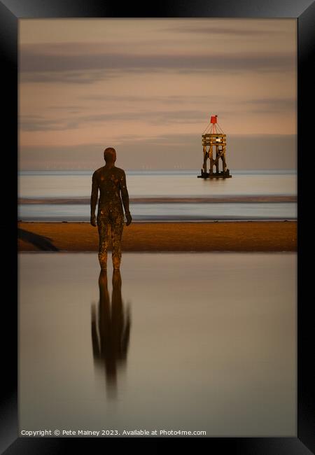 Another Place, Crosby Beach Framed Print by Pete Mainey