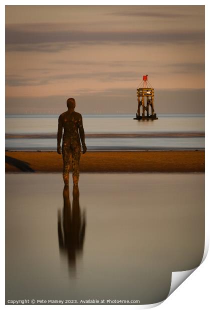 Another Place, Crosby Beach Print by Pete Mainey