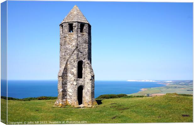 The Pepperpot: England's Sole Medieval Beacon Canvas Print by john hill