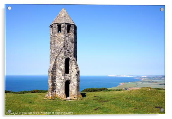 The Pepperpot: England's Sole Medieval Beacon Acrylic by john hill