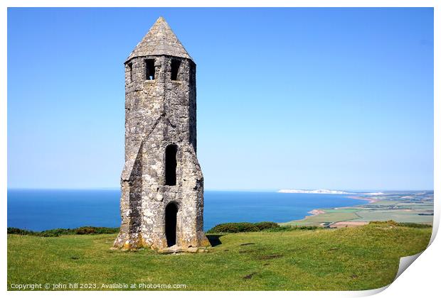 The Pepperpot: England's Sole Medieval Beacon Print by john hill