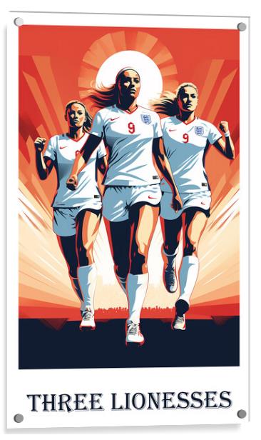 Three Lionesses Poster Acrylic by Steve Smith