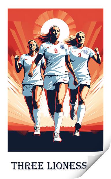 Three Lionesses Poster Print by Steve Smith