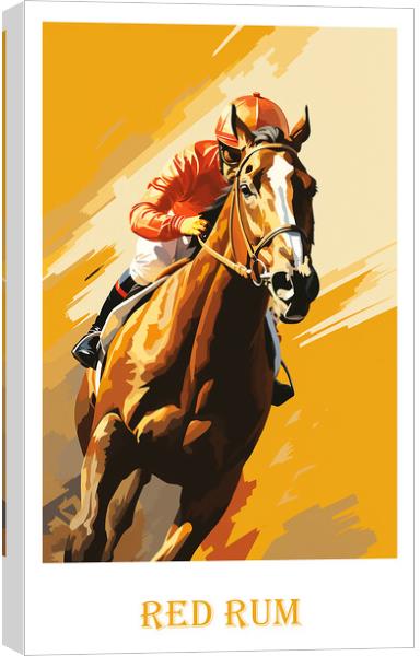 Red Rum Poster Canvas Print by Steve Smith