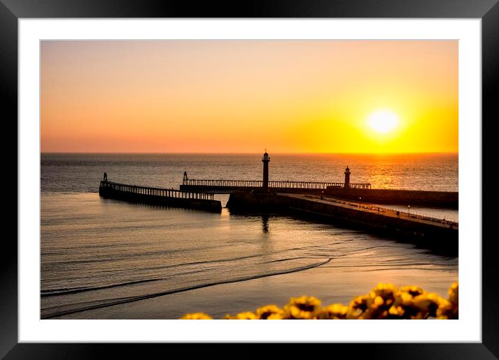 Whitby Sunrise Framed Mounted Print by Tim Hill