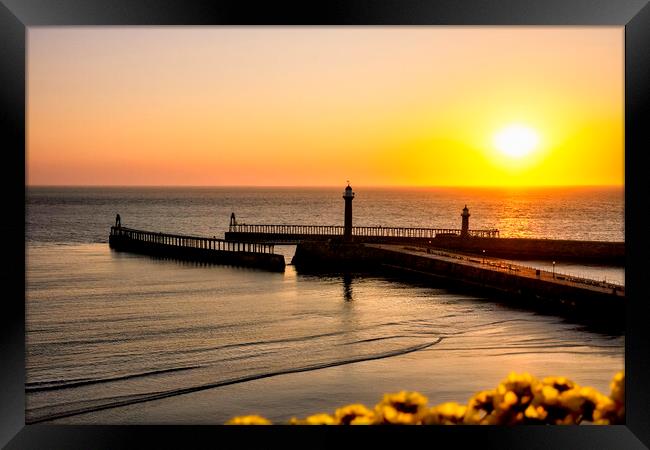 Whitby Sunrise Framed Print by Tim Hill