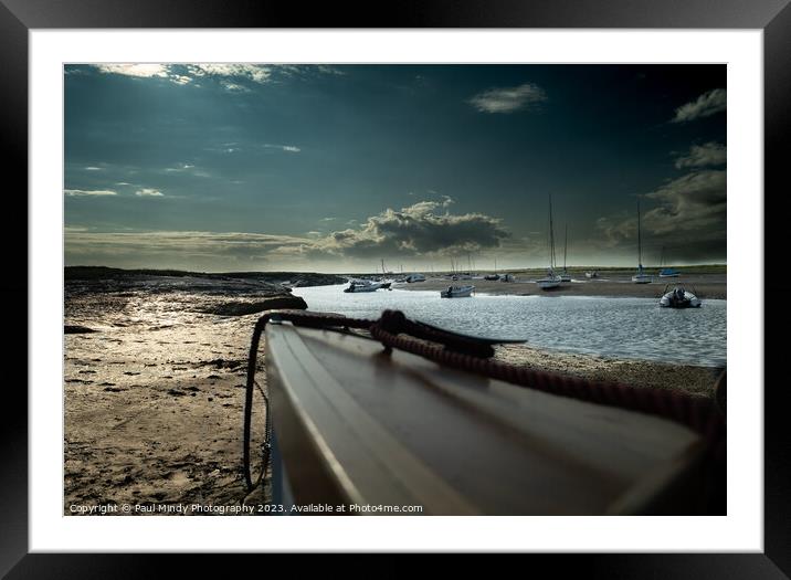 Boats & Sky Burnham Overy Staithe Framed Mounted Print by Paul Mindy Photography
