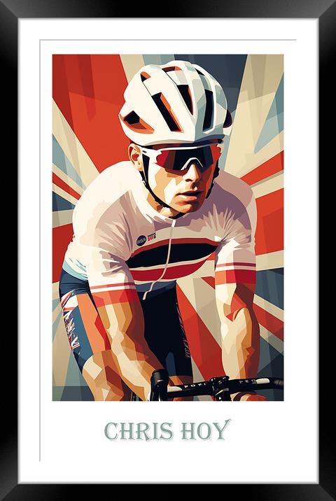 Chris Hoy Poster Framed Mounted Print by Steve Smith