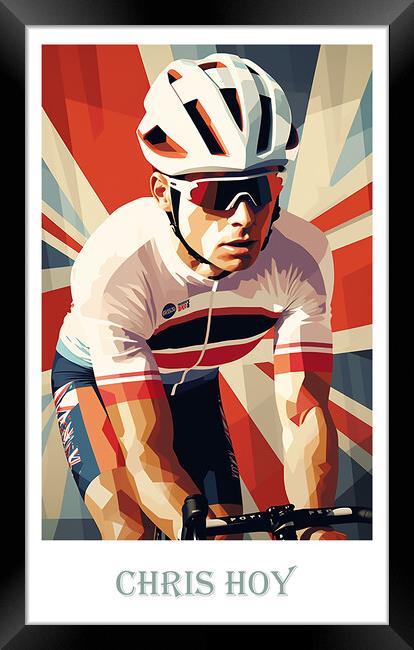 Chris Hoy Poster Framed Print by Steve Smith