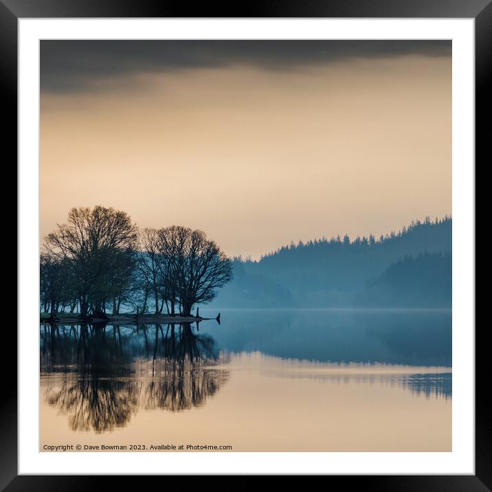 Loch Ard Reflection Framed Mounted Print by Dave Bowman