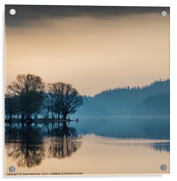 Loch Ard Reflection Acrylic by Dave Bowman